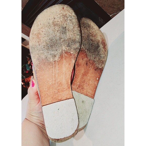 MYSTIQUE Sz 9 Teal Beaded Starfish Beach Resort Kuwai Leather Handmade Sandals - Picture 12 of 14